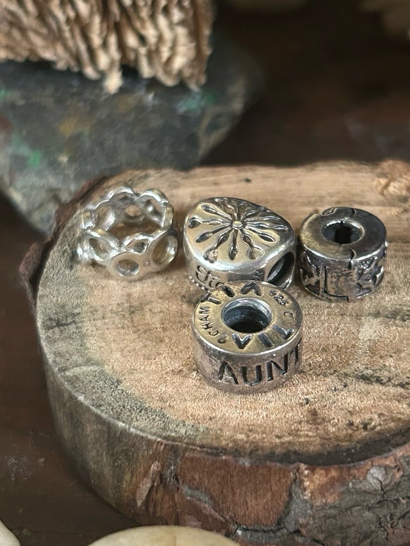 925 Sterling Vintage Fabulous set 4 CHAMILIA (2 Aunt) charms