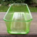 Vintage Depression Uranium Glass Rectangular Refrigerator Container