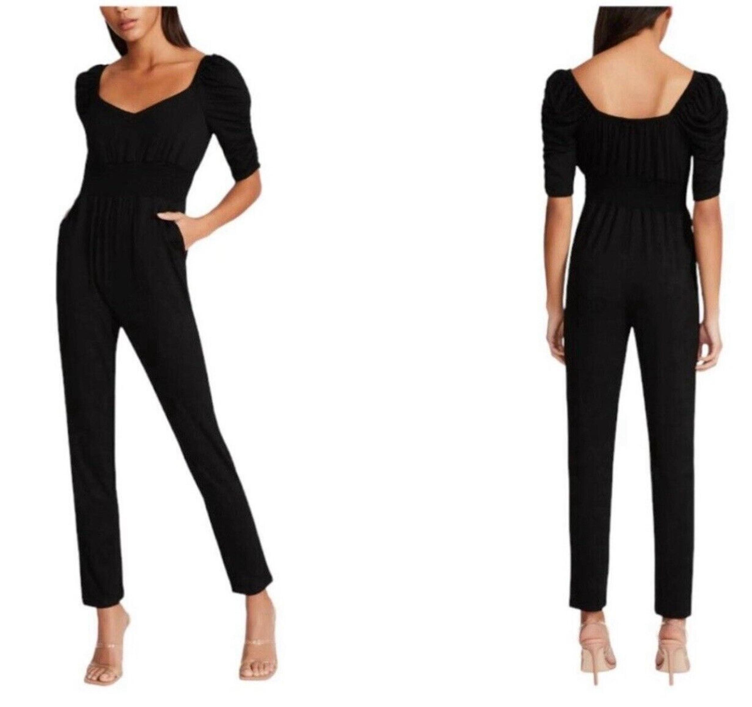 BB Dakota Good 4 U Black Jumpsuit Sz Lg New