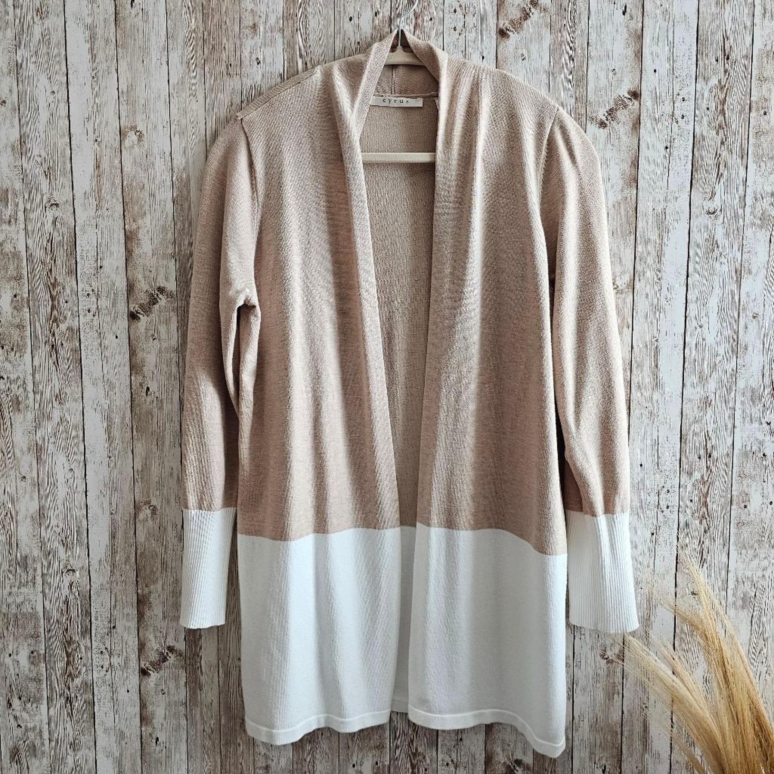 Women's Cyrus Cardigan Sweater S Beige White