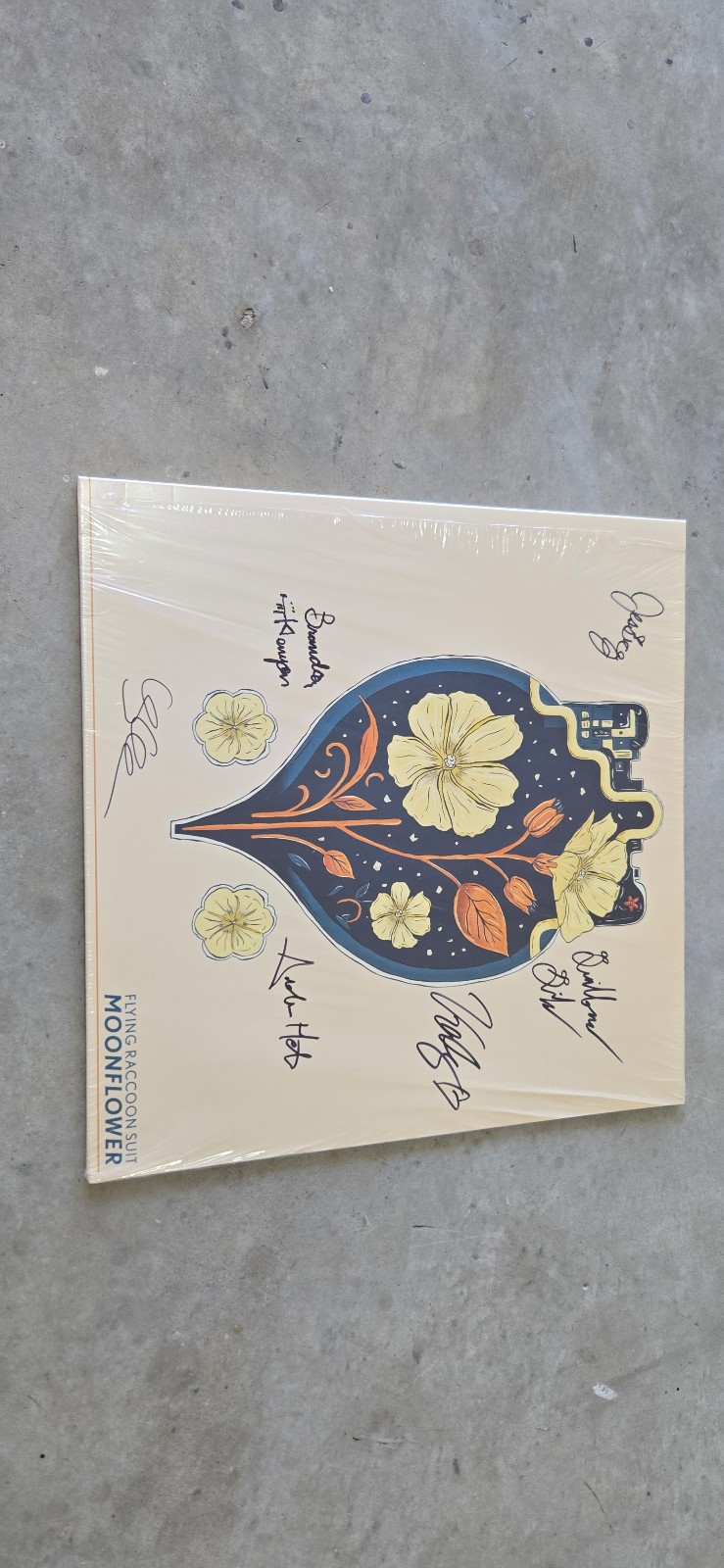 Flying raccoon suit signed vinyl record