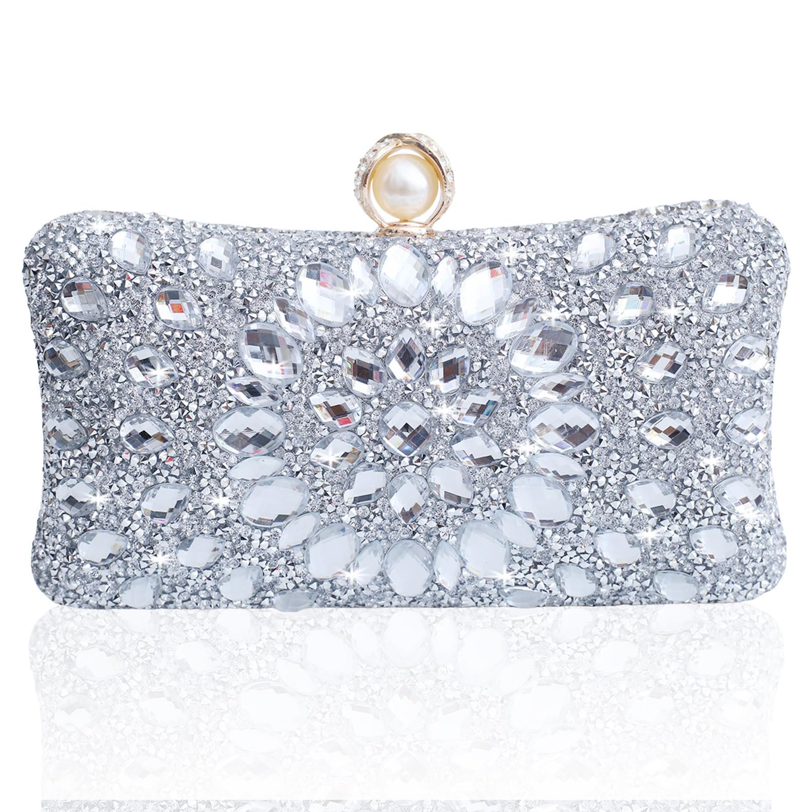 Yapaiou Evening Clutch Purse for Women - Elegant Formal Bag