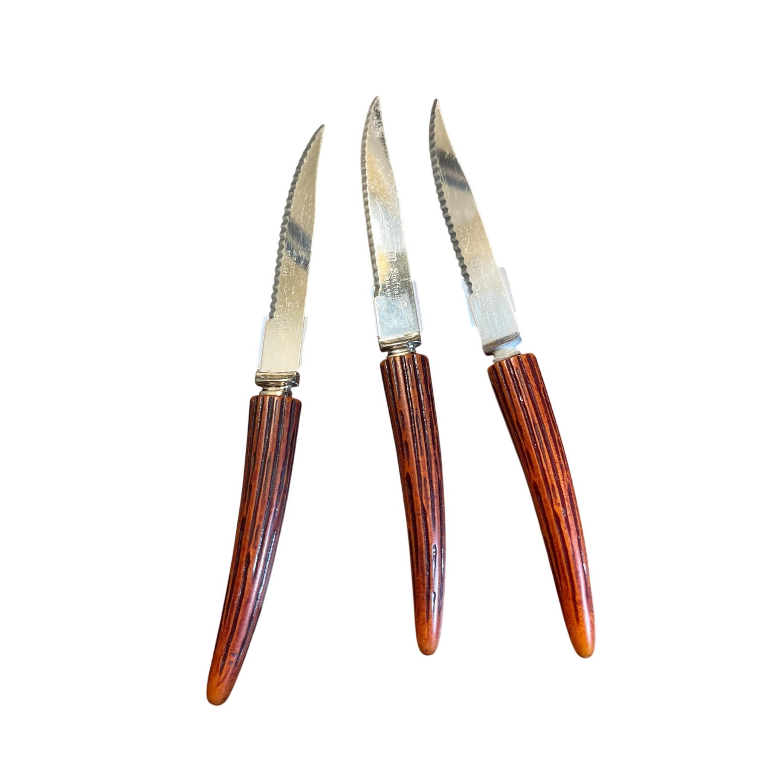 Set of 3 Regent Sheffield England Steak Knives – Vintage Stainless Steel