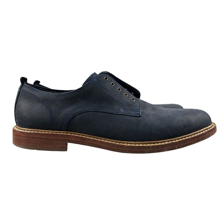 Cole Haan Men's Size 10M Tyler Grand.OS Blue Leather Plain Toe Derby Oxford Shoe