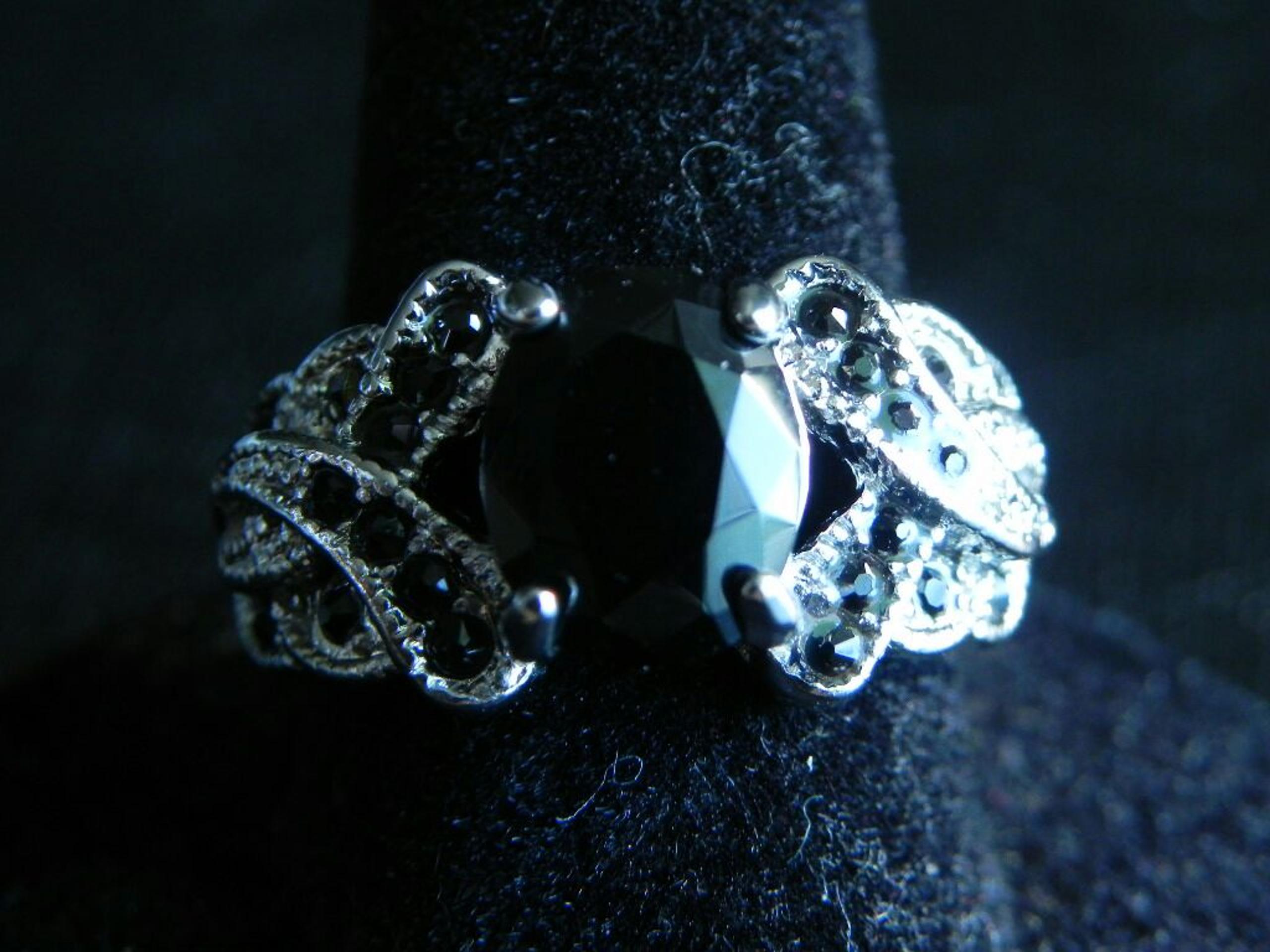 1.98 ct. Oval Black Spinel Ring