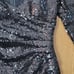 NWOT La Femme Long Sleeve Sequin Mini Dress Style 28219 Black 2 Special Event