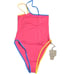 NWT Stone Fox Swim Women's Aloe One Piece Swimsuit Size S Color Block Pool Swim