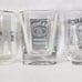 Jack Daniel Square Whiskey Shot Glass Set 2004 Distillery Advertising Collection