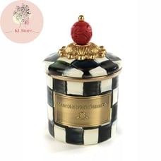 NWT MacKenzie-Childs Enamel Canister Color: Courtly Check Sz 48 Ounces BE109