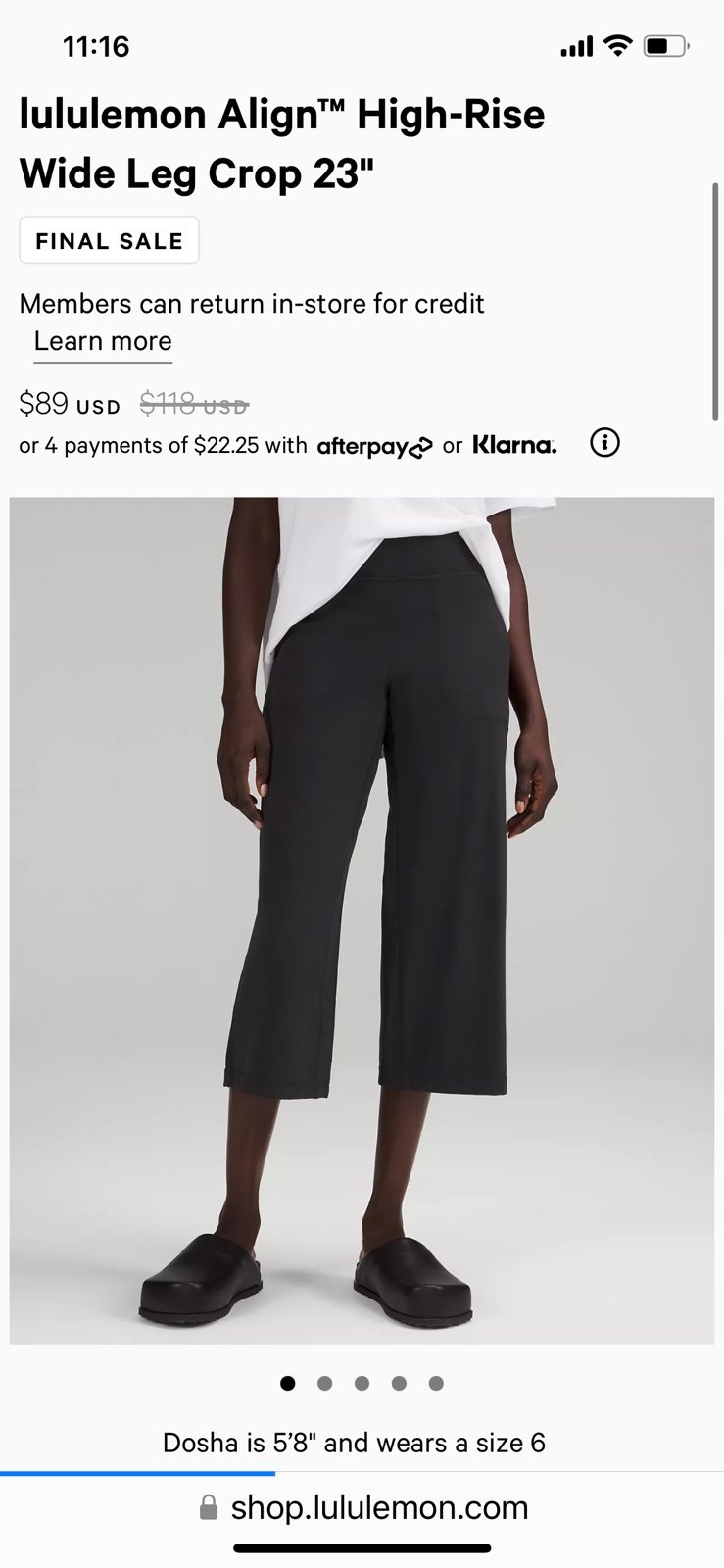 Lulemon Align Wide Leg Crop 23