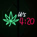 16.5x8.5 inch It's 4:20 Neon Sign Art Wall Lights for Club Bedroom