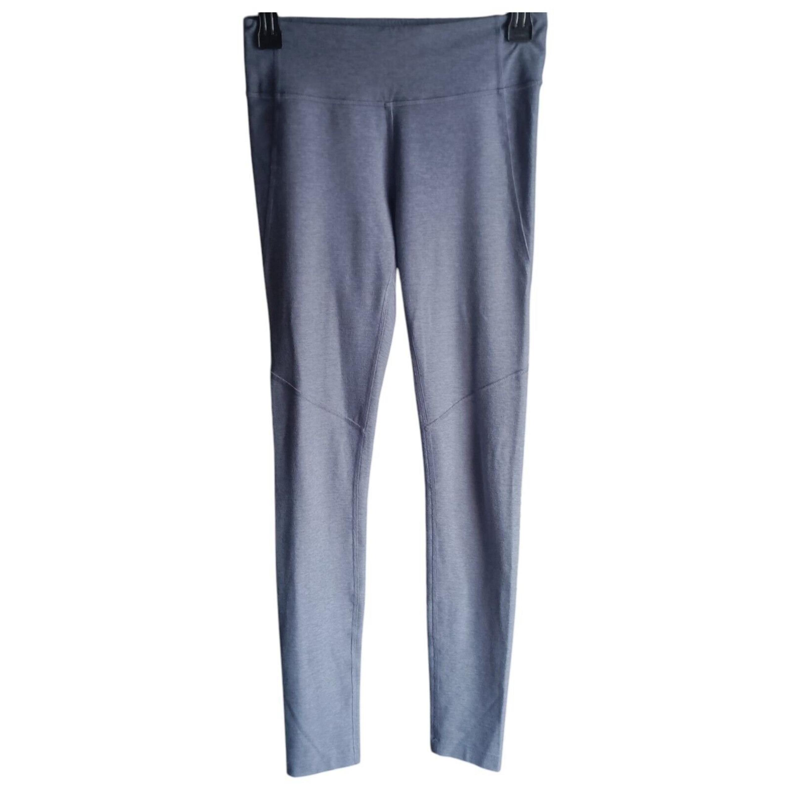 Outdoor Voices Size Small Heathered Blue Warm Up Compression Leggings 28.5" Long