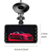 1pc Vavupo Dual Dash Cam with 3 HD 1080P Display, Infrared Night Vision, Single