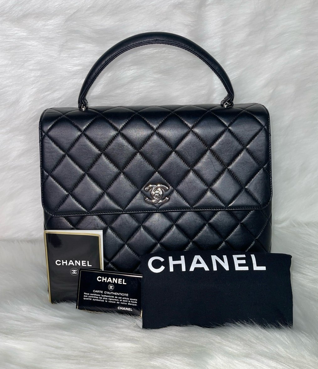 Chanel Top Handle in Lambskin Leather XL Size