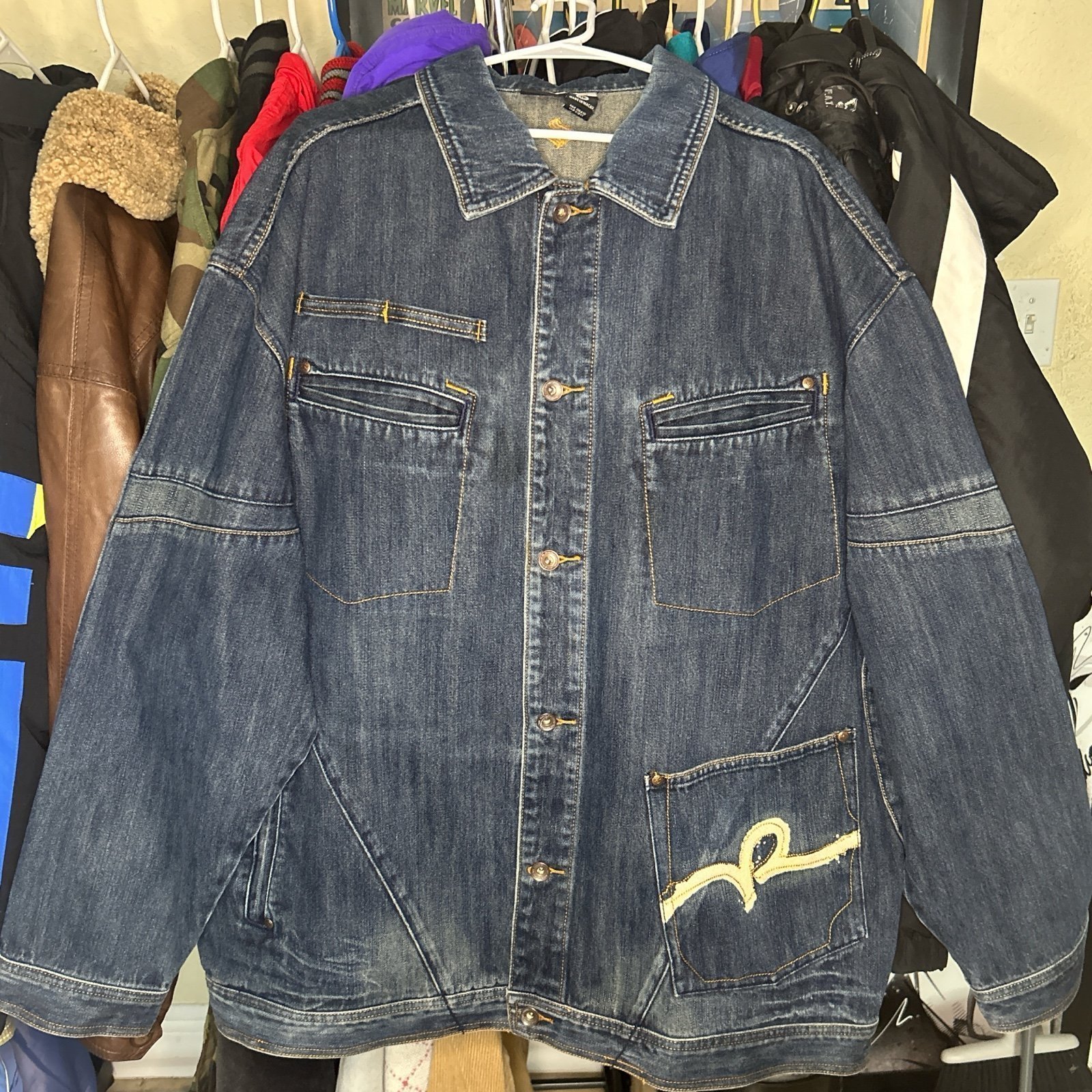 Y2K Rocawear Streetwear Denim Jacket 2XL RARE