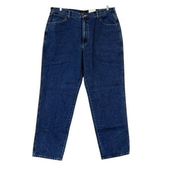 Sean John J103 Mens 40 Blue Denim Jeans Solid Pure Cotton Straight High Rise