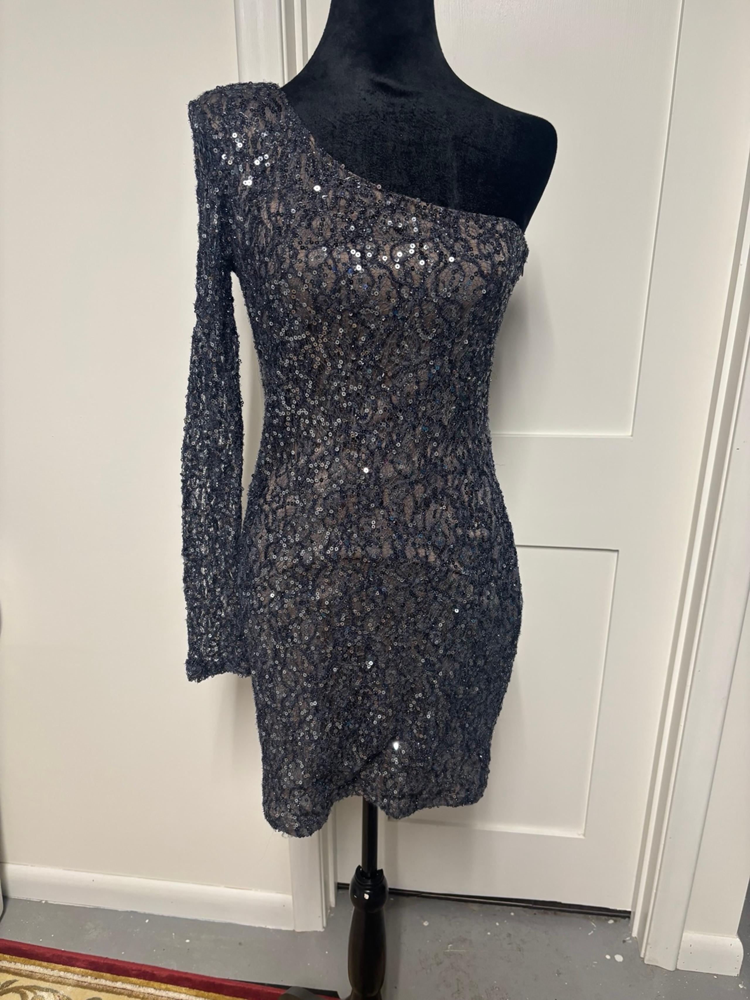 Sequins Dress one shoulder