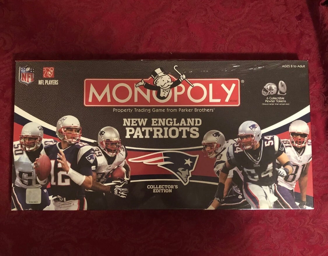Monopoly NEW ENGLAND PATRIOTS Collector's Edition Game SEALED NFL Hasbro