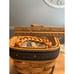 3 Longaberger Blue Woven Braided Leather Handles Renewal Baskets Liner Protector