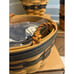 3 Longaberger Blue Woven Braided Leather Handles Renewal Baskets Liner Protector