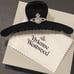 Vivienne Westwood rhinestone silver orbit black velvet fuzzy long hair clip