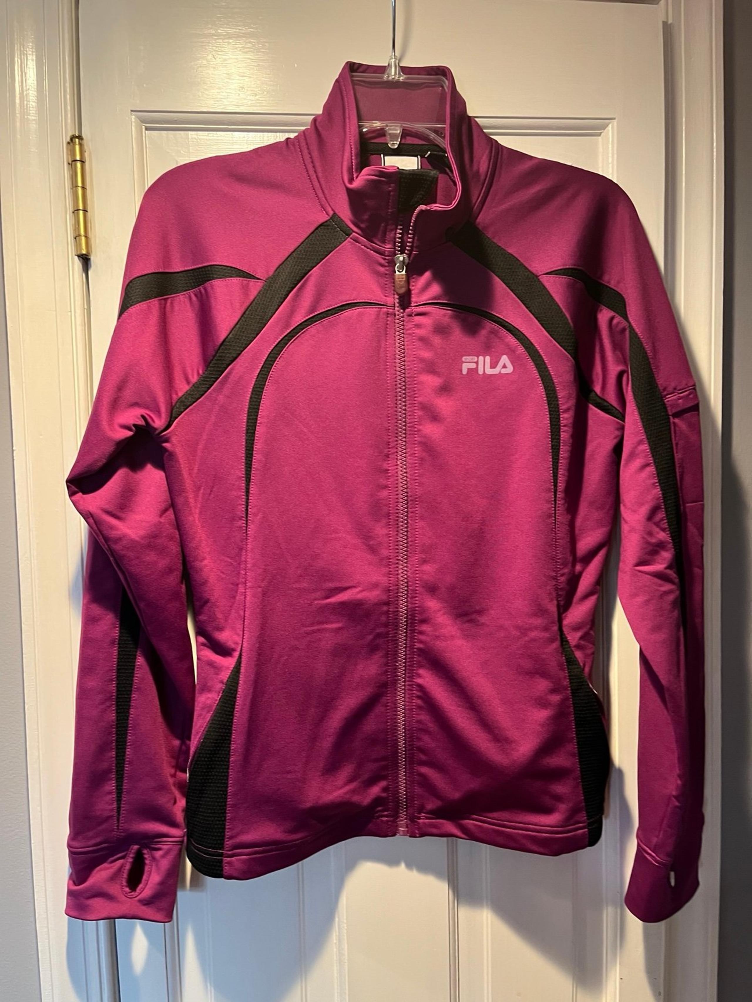 Women’s FILA Sport Purple & Black Zipper Jacket sz M