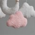 Pink and white cloud baby mobile