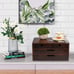 Bamboo Desk Organizer, Bamboo Storage Cabinet Box with 4 Drawer for Letters