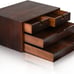 Bamboo Desk Organizer, Bamboo Storage Cabinet Box with 4 Drawer for Letters
