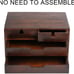 Bamboo Desk Organizer, Bamboo Storage Cabinet Box with 4 Drawer for Letters