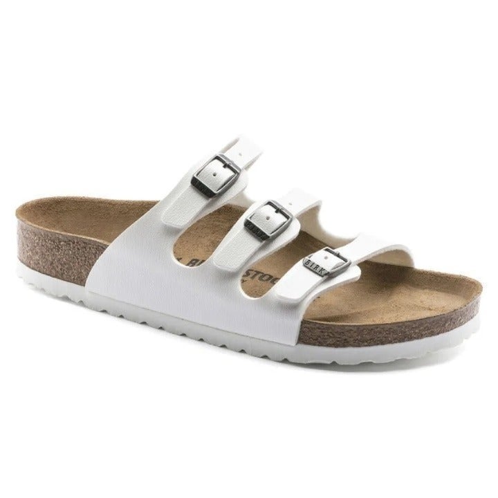 New Birkenstock Florida Birko-Flor White Sandals 36 5.5