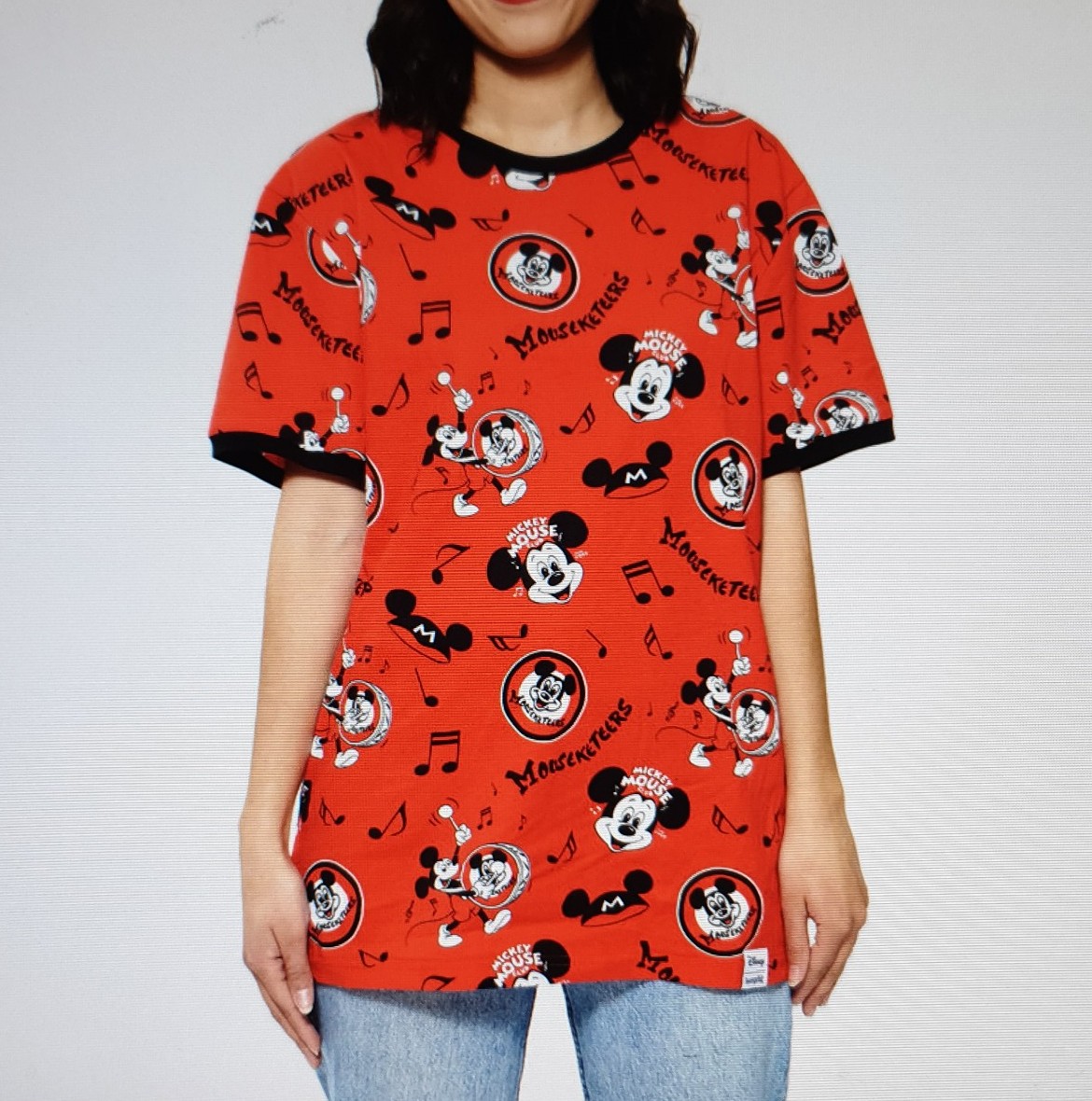 Loungefly Disney 100 Mouseketeers Ringer Tee Red