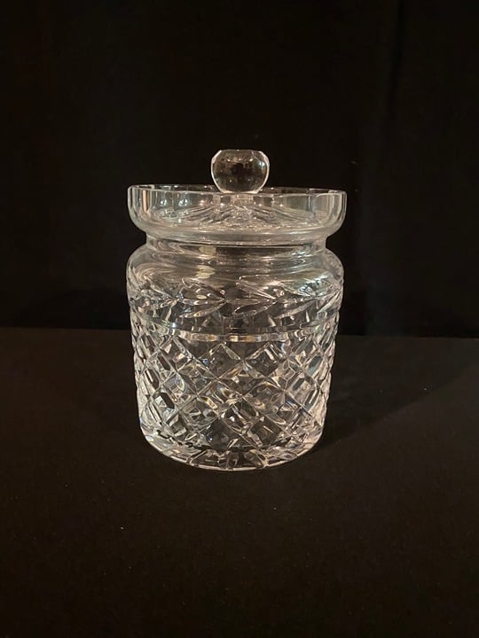 Waterford Crystal Glandore Pattern Biscuit Barrel Jar With Lid