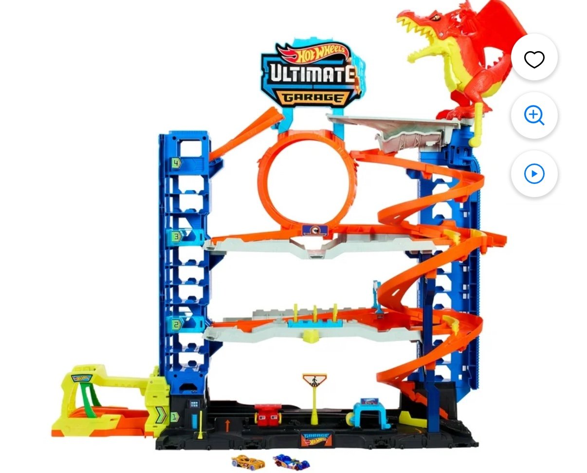 City Ultimate Garage Playset with 2 Die-Cast Cars, Toy Storage for 50+ 1:64