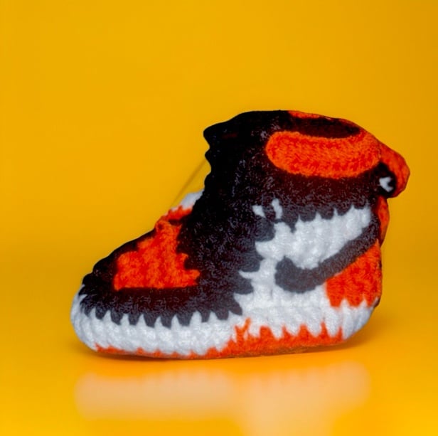 Crochet handmade Nike dunk baby shoes 9 centimeters newborn 0-6 months