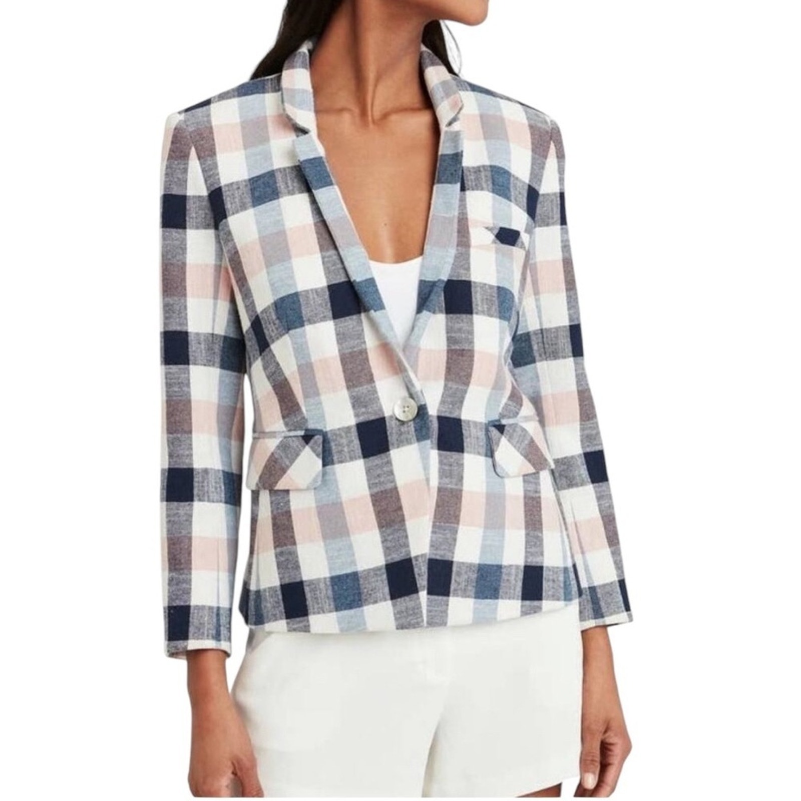 Veronica Beard - Schoolboy Stand Collar Dickey Feminine Blazer Sz 6