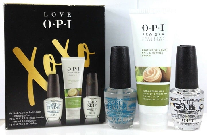 OPI XOXO Manicure Trio Kit - Start-to-Finish, Chipskip, Cuticle Cream