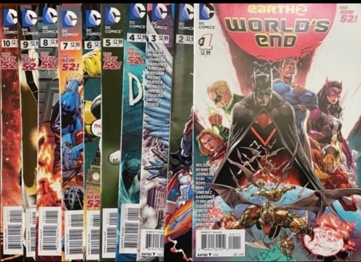 DC Comics EARTH 2: WORLD’S END Lot of 25 Near Complete The New 52!