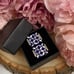 Elegant Mother of Pearl and Lapis Diamond Crosshatch Cufflinks