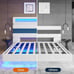 Queen Floating Bed Frame with LED Lights, USB Ports, & Storage NEVER USED