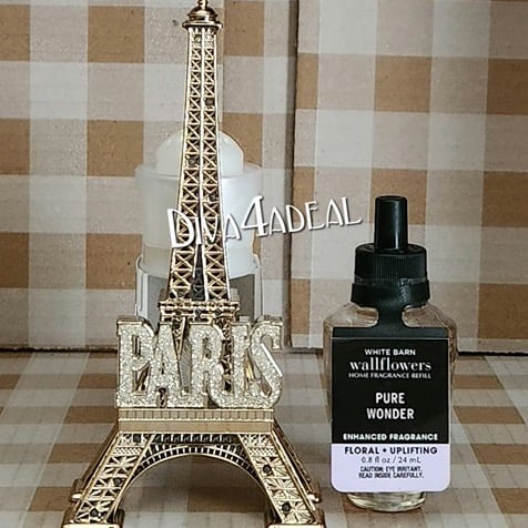 Bath & Body Works EIFFEL TOWER Nightlight Wallflower Plug & Refill 2PC Bundle