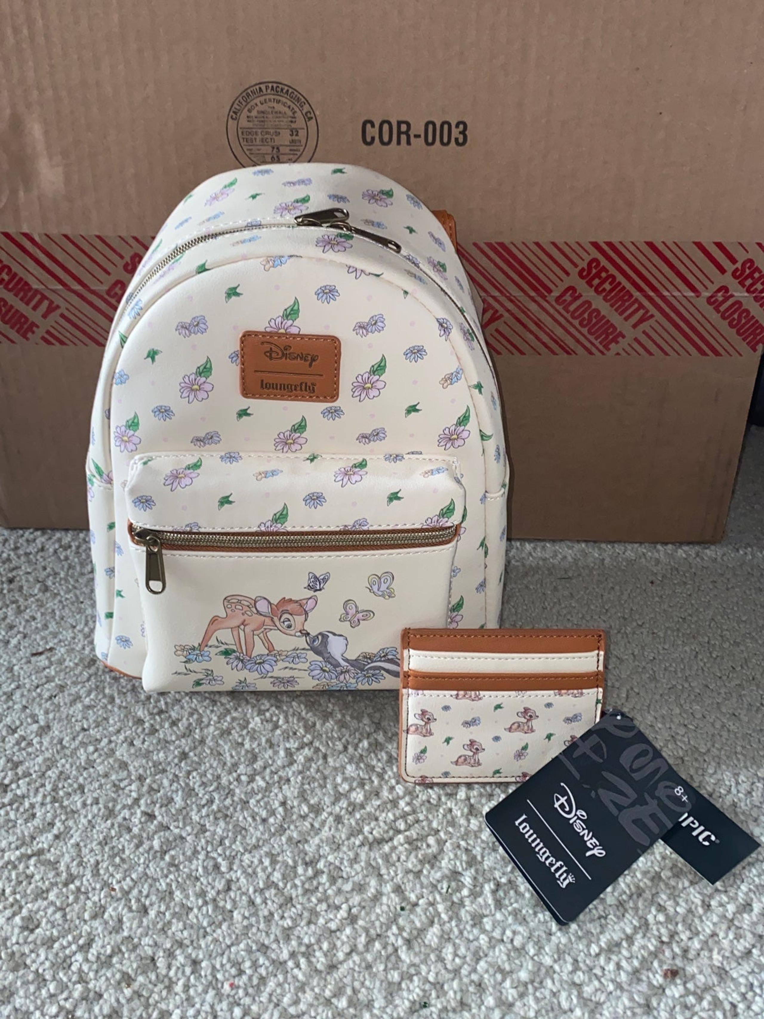 Loungefly Disney Bambi Backpack and card holder NEW