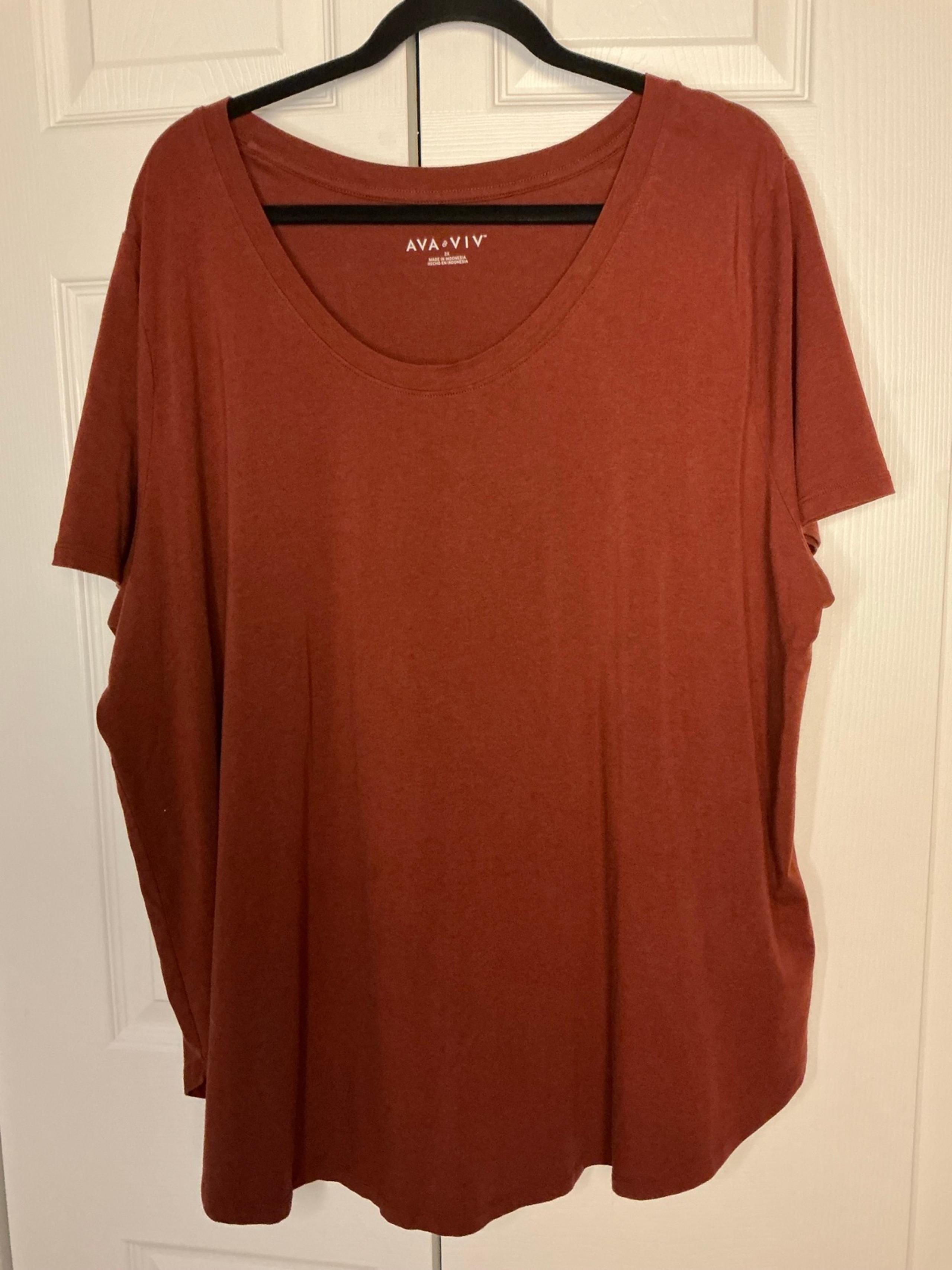Ava viv rust relaxed fit t shirt