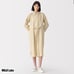 【MUJIlabo】Washed Paper Twill Shirt Dress Beige M
