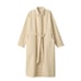 【MUJIlabo】Washed Paper Twill Shirt Dress Beige M