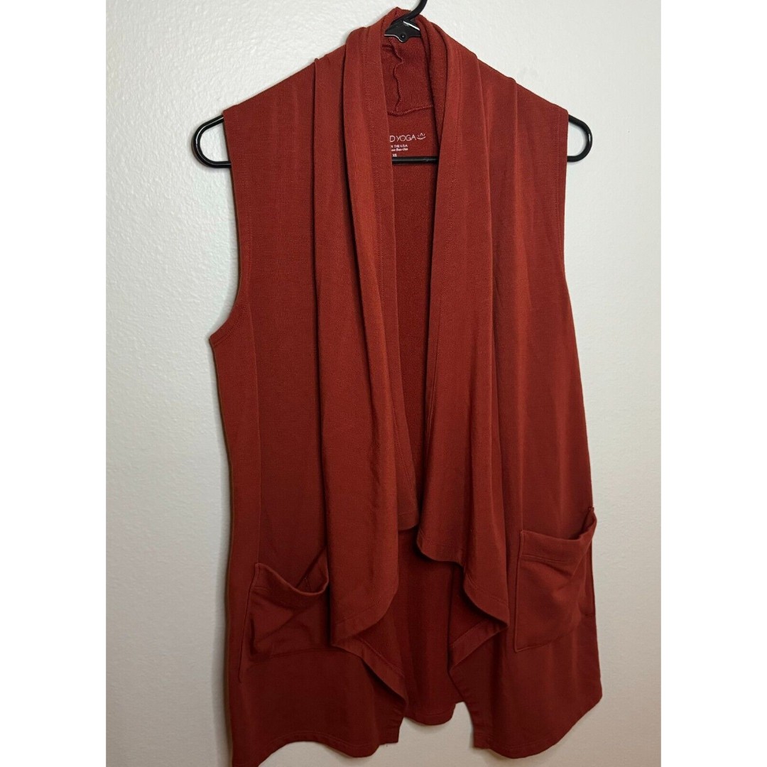 Beyond Yoga Burnt Orange Satisfaction Draped Performance Vest Size XS