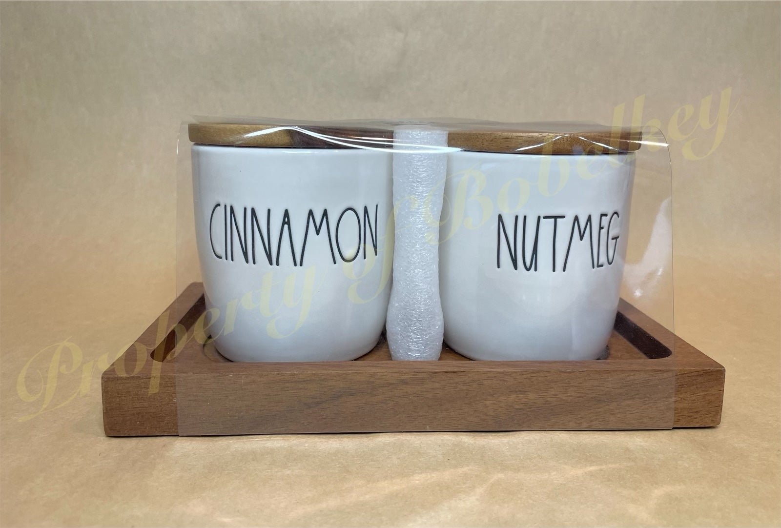 Rae Dunn CINNAMON NUTMEG cellar set