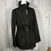 Via Spiga Solid Hooded Belted Anorak Jacket Black