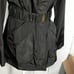 Via Spiga Solid Hooded Belted Anorak Jacket Black