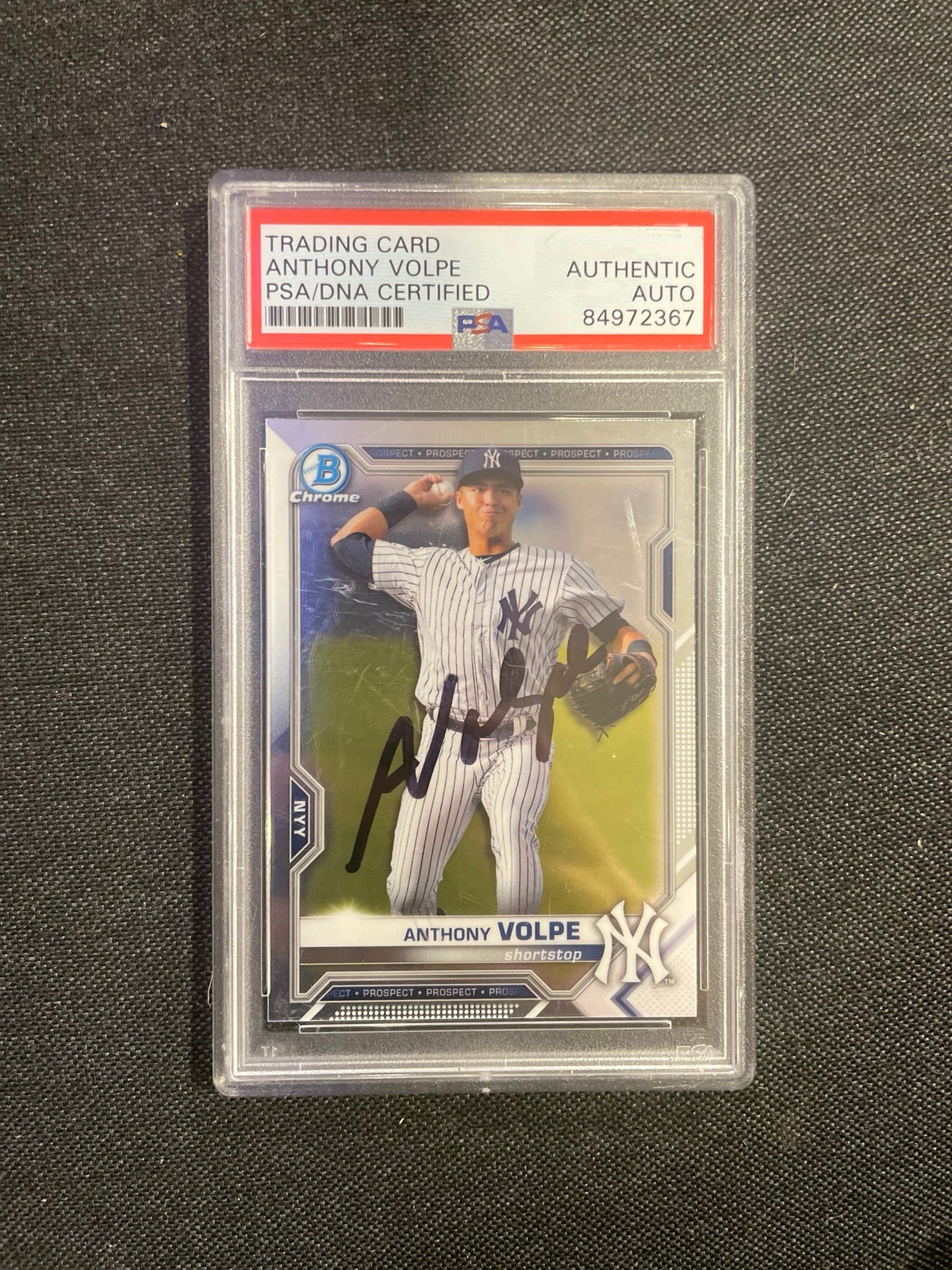 anthony volpe baseball card signed